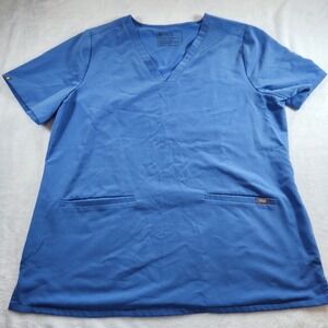 Figs‎ Scrub Top Women's Casma V Neck Blue FW1100 Size XL Medical Nurse